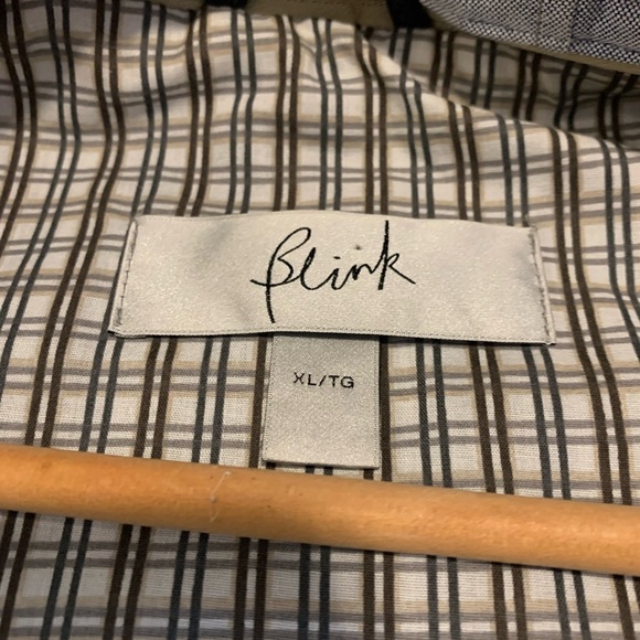 Blink Genuine Leather Colorblock Jacket XL Black Suede & Beige Hooded Parka - Picture 7 of 16